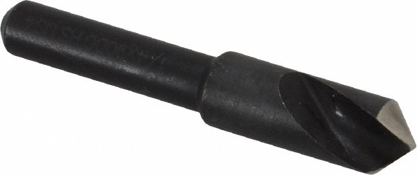 Cleveland Countersink: 1/4" Head Dia, 90.00 deg Included Angle, 1 Flute, High-Speed Steel, Right Hand Cut - C46103