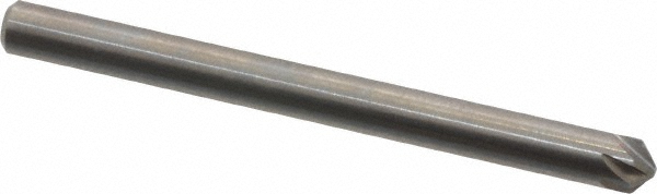 Hertel Countersink: 1/8" Head Dia, 100.00 deg Included Angle, 6 Flute, Solid Carbide, Right Hand Cut - 336-001080
