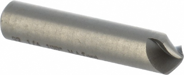 M.A. Ford® Countersink: 1/4" Head Dia, 100.00 deg Included Angle, 3 Flute, High-Speed Steel, Right Hand Cut - 92025004