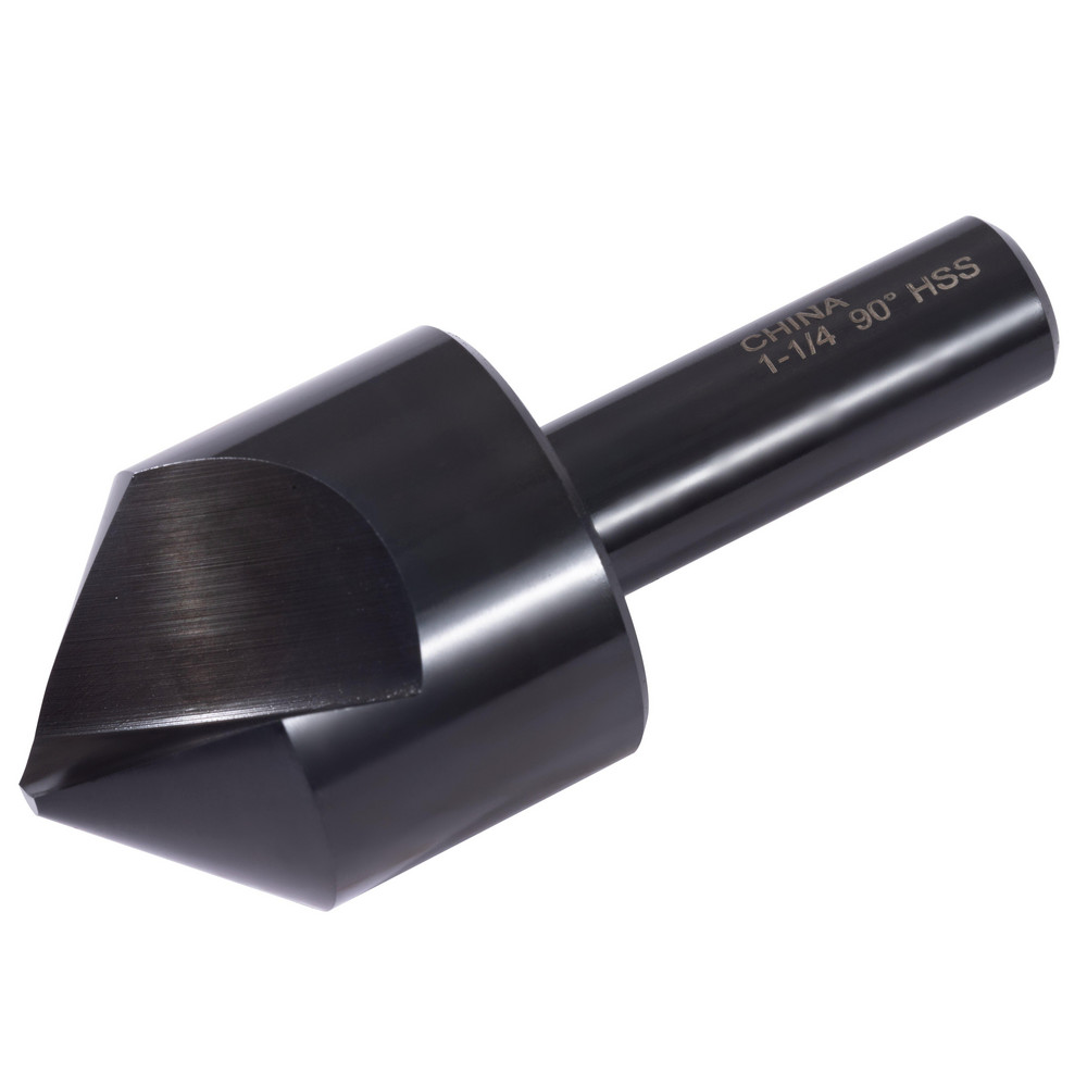 Hertel Countersink: 1-1/4" Head Dia, 90.00 deg Included Angle, 1 Flute, High-Speed Steel, Right Hand Cut - GX89339568