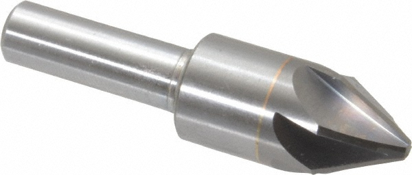 Hertel Countersink: 5/8" Head Dia, 60.00 deg Included Angle, 6 Flute, Solid Carbide, Right Hand Cut - 336-007050