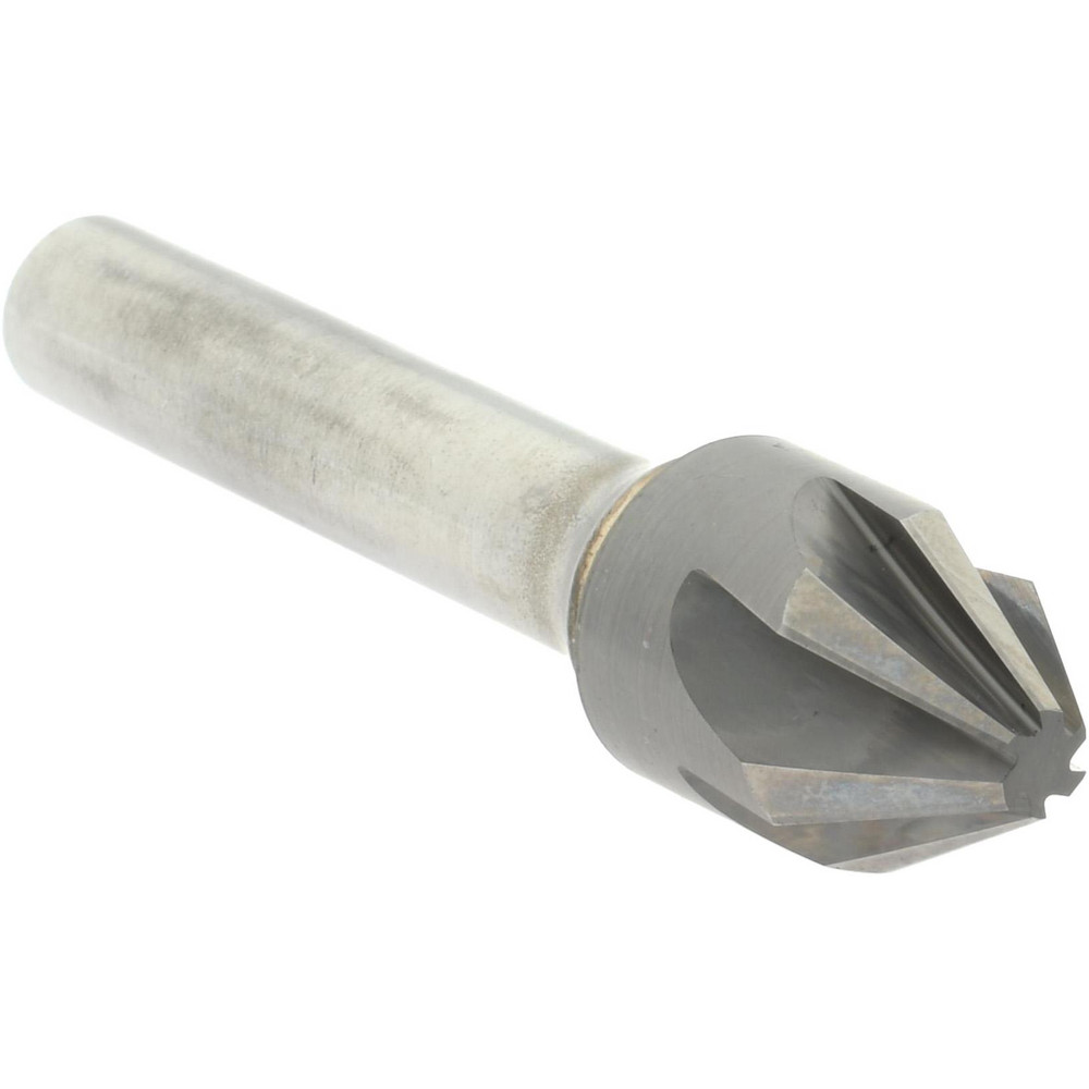 Hertel Countersink: 5/8" Head Dia, 60.00 deg Included Angle, 6 Flute, Solid Carbide, Right Hand Cut - 336-007050