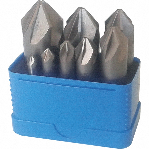 Keo Countersink Set: 5 Pc, 1/4 to 1" Head Dia, 1 Flute - 919-000-044