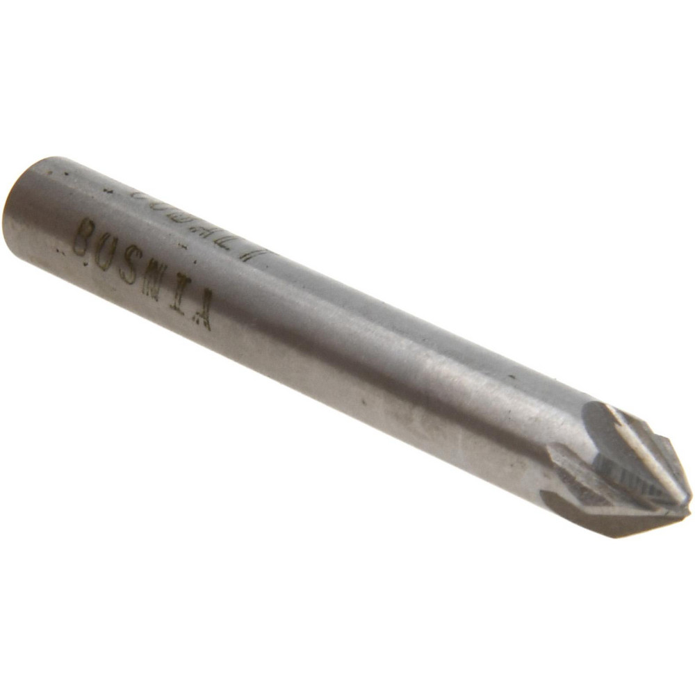 Value Collection Countersink: 1/4" Head Dia, 60.00 deg Included Angle, 6 Flute, Cobalt Steel, Right Hand Cut - SC2160016