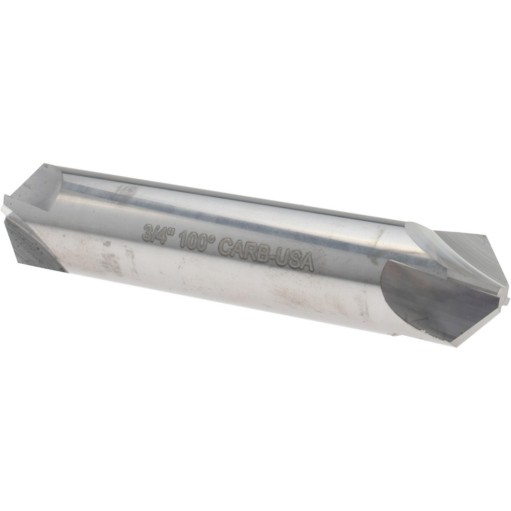 Hertel Countersink: 3/4" Head Dia, 100.00 deg Included Angle, 4 Flute, Solid Carbide, Right Hand Cut - 334-208080