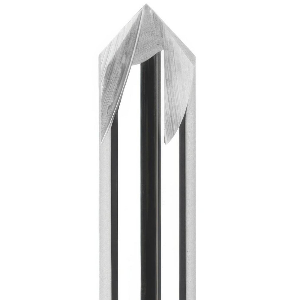 Harvey Tool Chamfer Mill: 1/4" Dia, 1/4" Shank Dia, 100 deg, 2 Flute, Solid Carbide, Double End - 977650