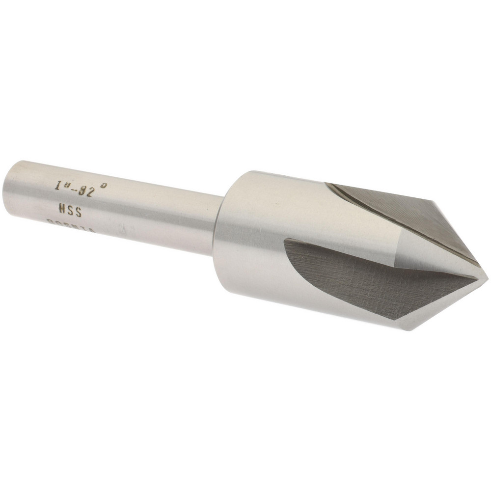 Value Collection Countersink: 1" Head Dia, 82.00 deg Included Angle, 4 Flute, High-Speed Steel, Right Hand Cut - SC3082100