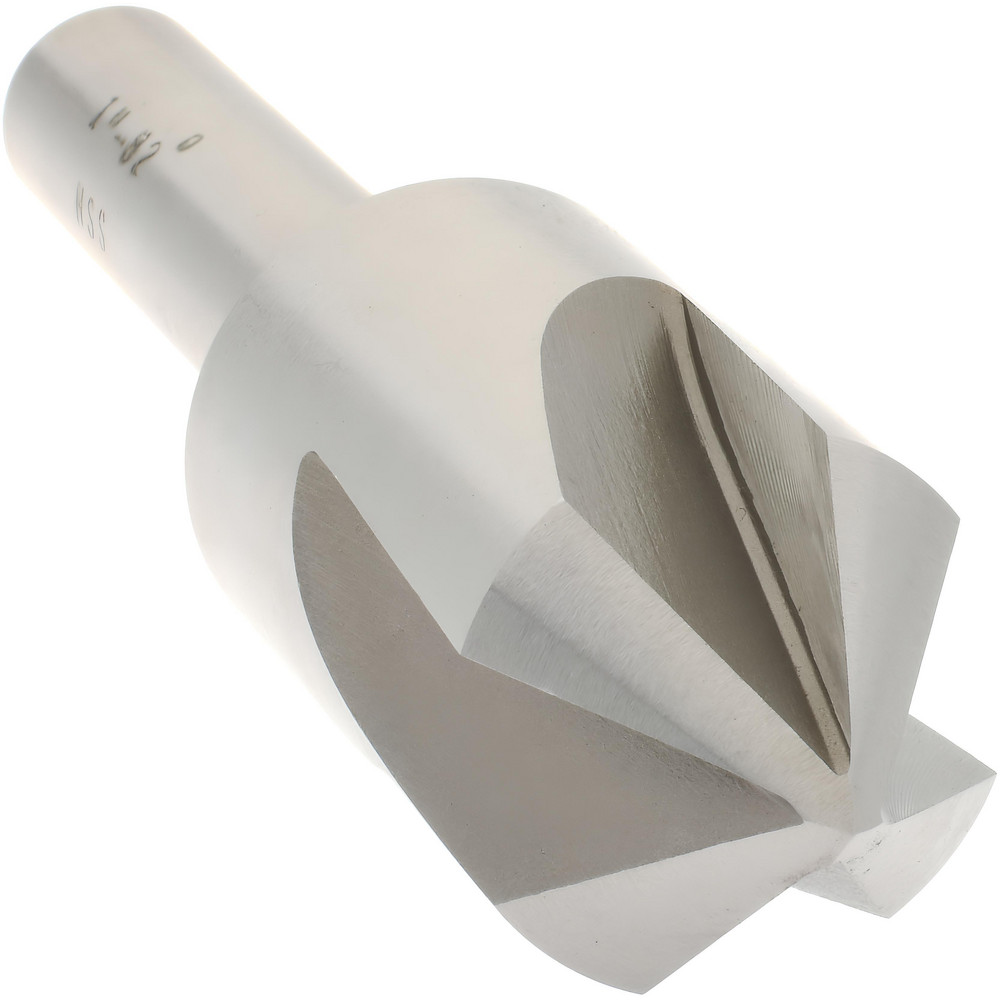 Value Collection Countersink: 1" Head Dia, 82.00 deg Included Angle, 4 Flute, High-Speed Steel, Right Hand Cut - SC3082100