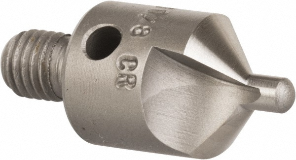 Made in USA 1-1/8" OAL, 1/2" Head Dia, 2 Flute, 100° Incl Angle, Integral Pilot, Adjustable Stop Countersink - 152-2-100-.1250