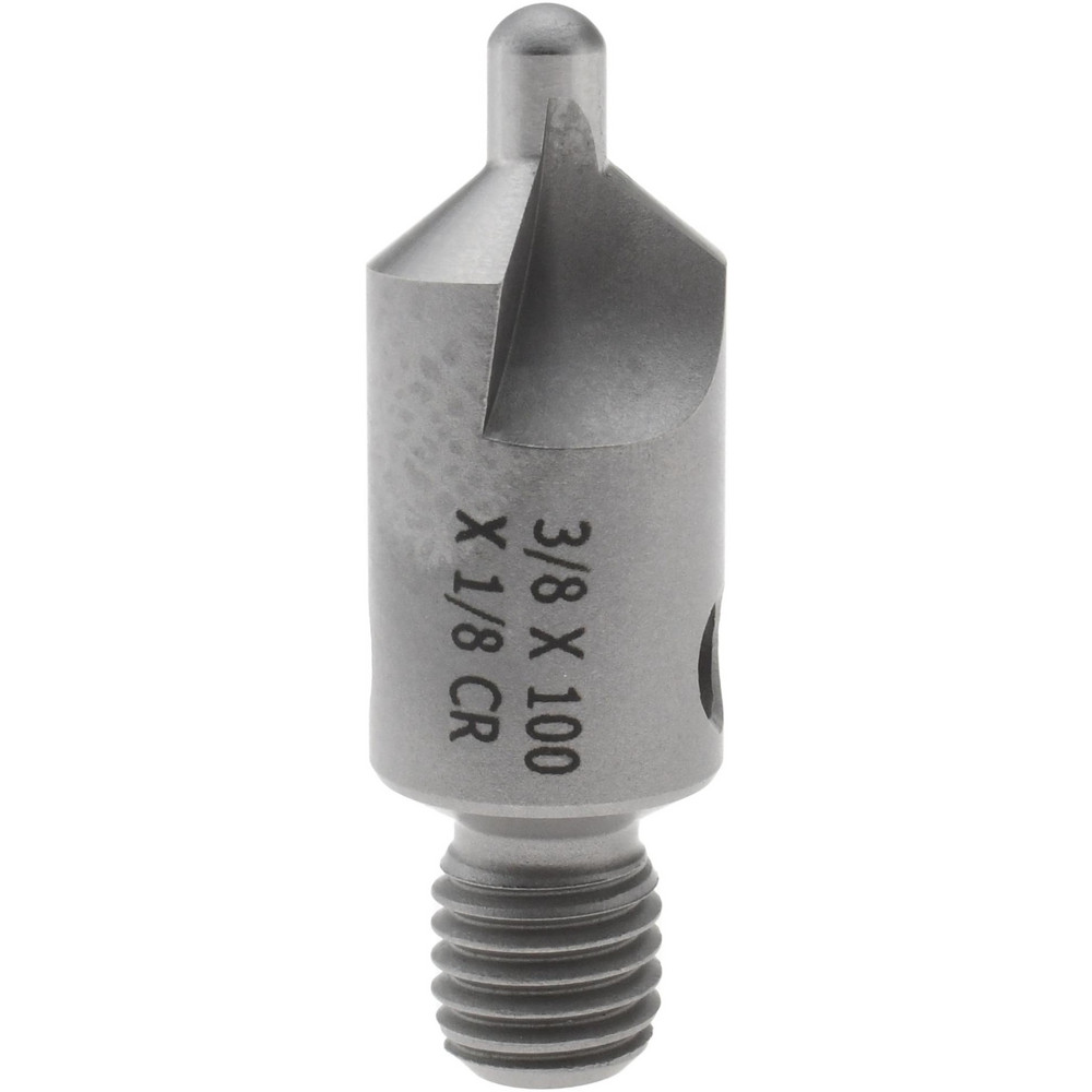Made in USA 1-1/8" OAL, 1/2" Head Dia, 2 Flute, 100° Incl Angle, Integral Pilot, Adjustable Stop Countersink - 152-2-100-.1250