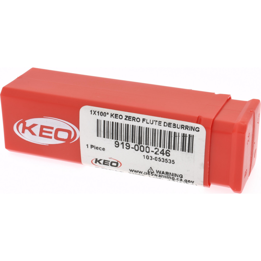 Keo Countersink: 1" Head Dia, 100.00 deg Included Angle, 0 Flute, Cobalt Steel, Right Hand Cut - 919-000-246
