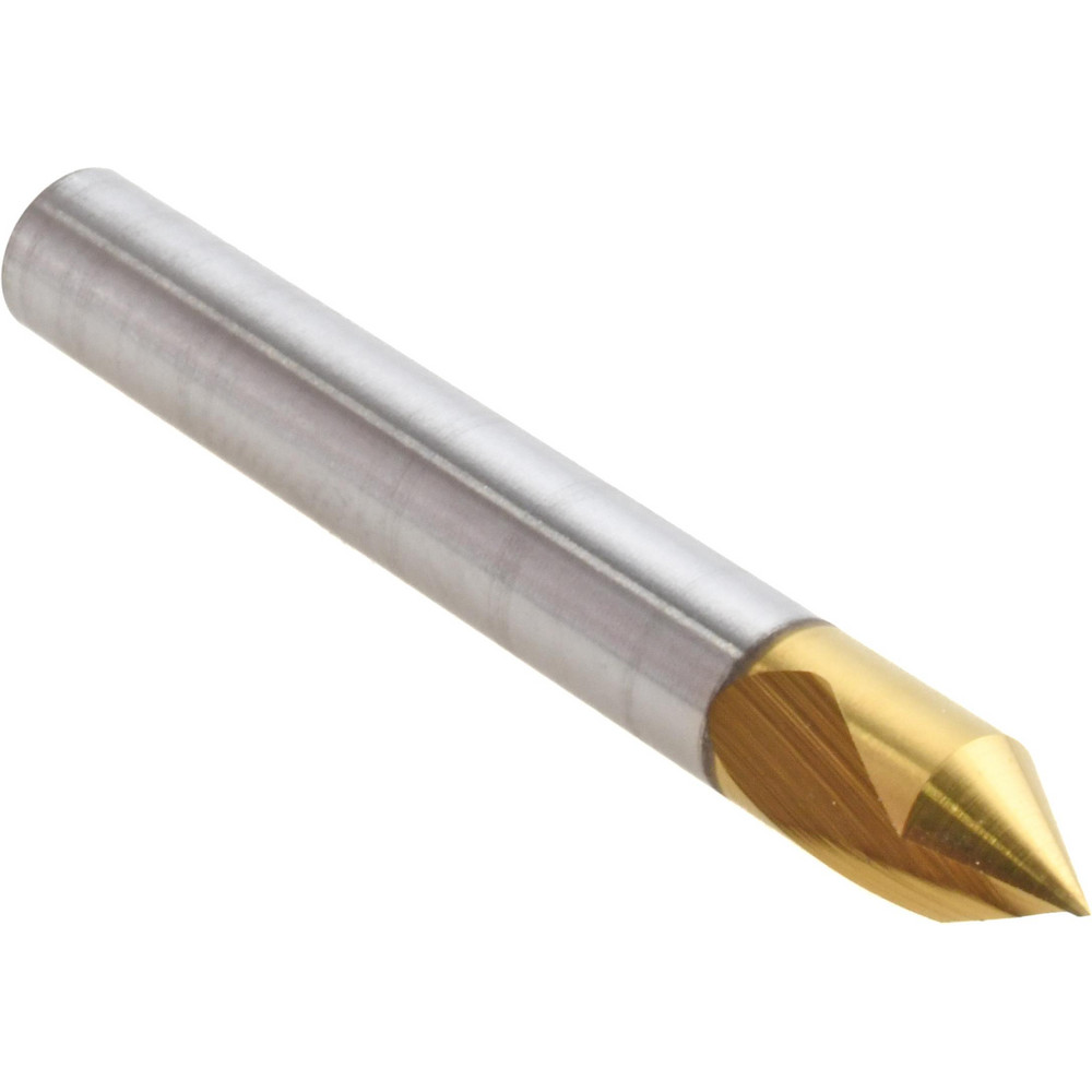 Melin Tool Countersink: 1/8" Head Dia, 60.00 deg Included Angle, 1 Flute, Cobalt Steel, Right Hand Cut - 18136