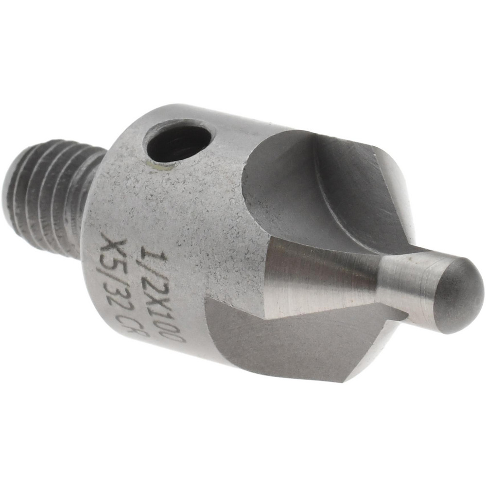Made in USA 2-1/2" OAL, 1/2" Head Dia, 3 Flute, 100° Incl Angle, Integral Pilot, Adjustable Stop Countersink - 152-3-100-.1562