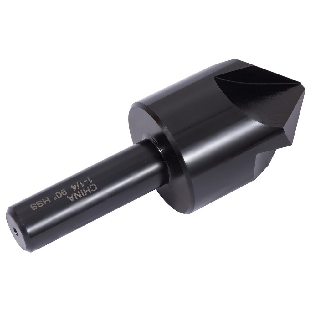 Hertel Countersink: 1-1/4" Head Dia, 90.00 deg Included Angle, 4 Flute, High-Speed Steel, Right Hand Cut - GX89330161