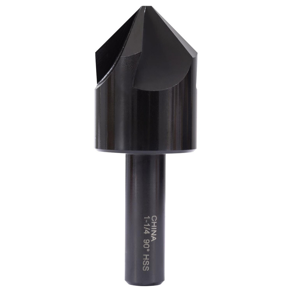 Hertel Countersink: 1-1/4" Head Dia, 90.00 deg Included Angle, 4 Flute, High-Speed Steel, Right Hand Cut - GX89330161
