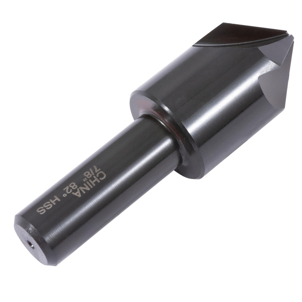 Hertel Countersink: 7/8" Head Dia, 100.00 deg Included Angle, 4 Flute, High-Speed Steel, Right Hand Cut - GX89331078