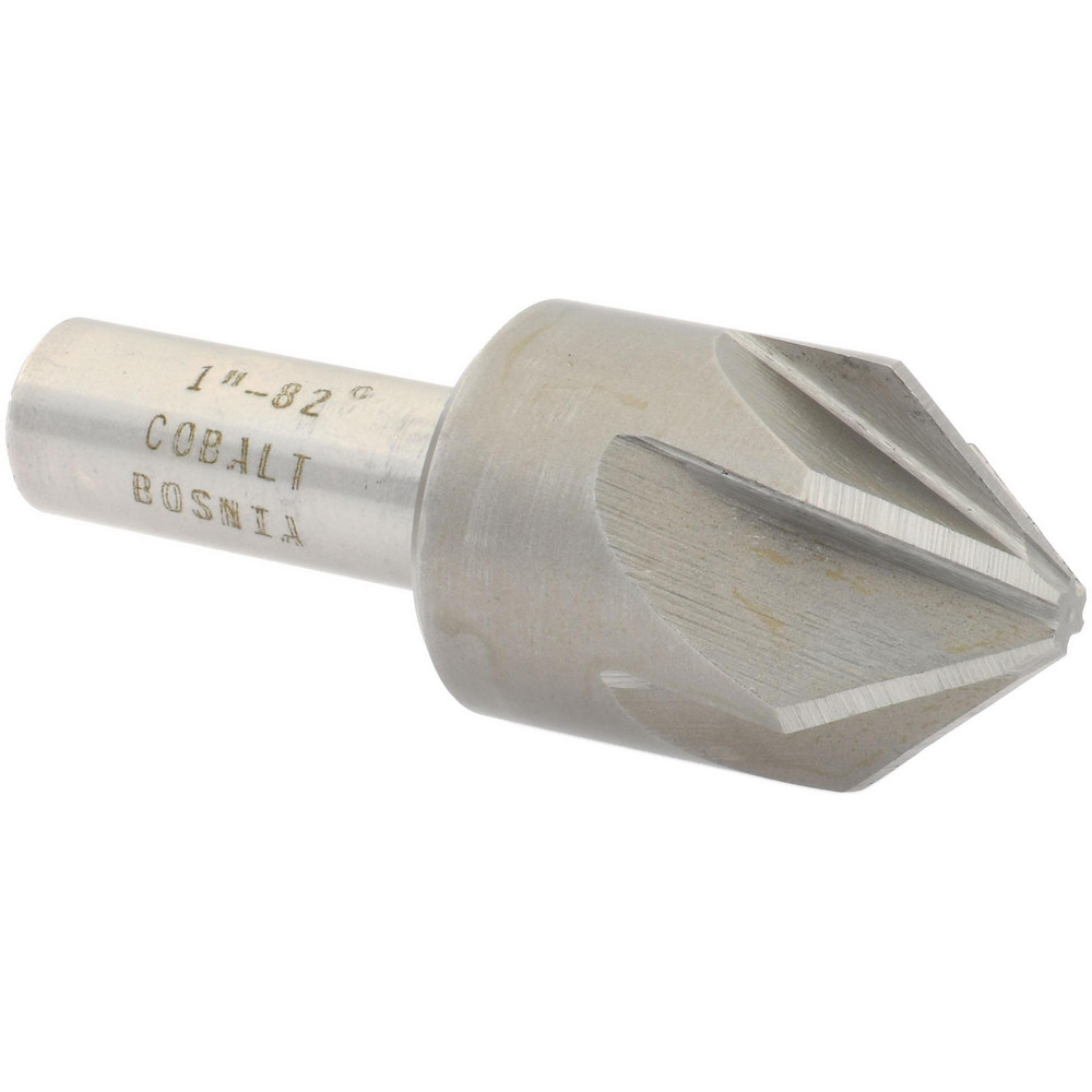 Value Collection Countersink: 1" Head Dia, 82.00 deg Included Angle, 6 Flute, Cobalt Steel, Right Hand Cut - CS2160100
