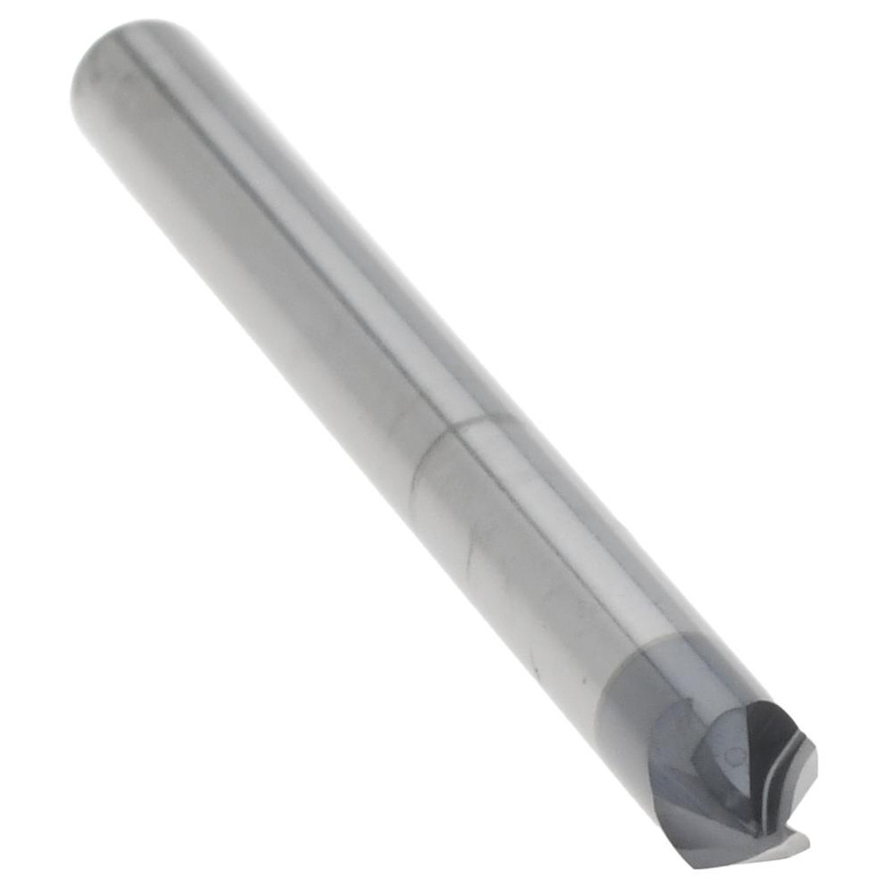 Harvey Tool Chamfer Mill: 1/8" Dia, 1/8" Shank Dia, 90 deg, 4 Flute, Solid Carbide, Single End - 859708-C3