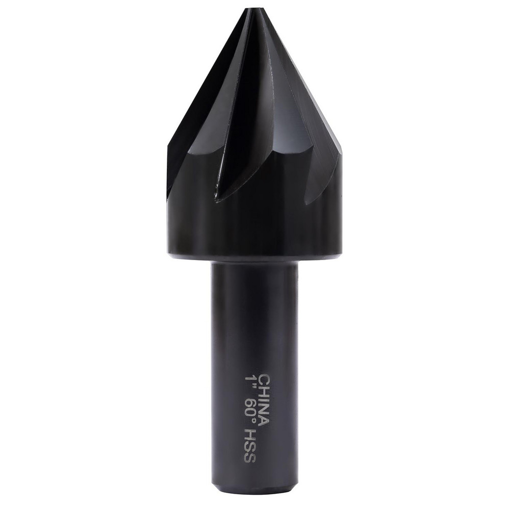 Hertel Countersink: 1" Head Dia, 60.00 deg Included Angle, 6 Flute, High-Speed Steel, Right Hand Cut - GX89330872