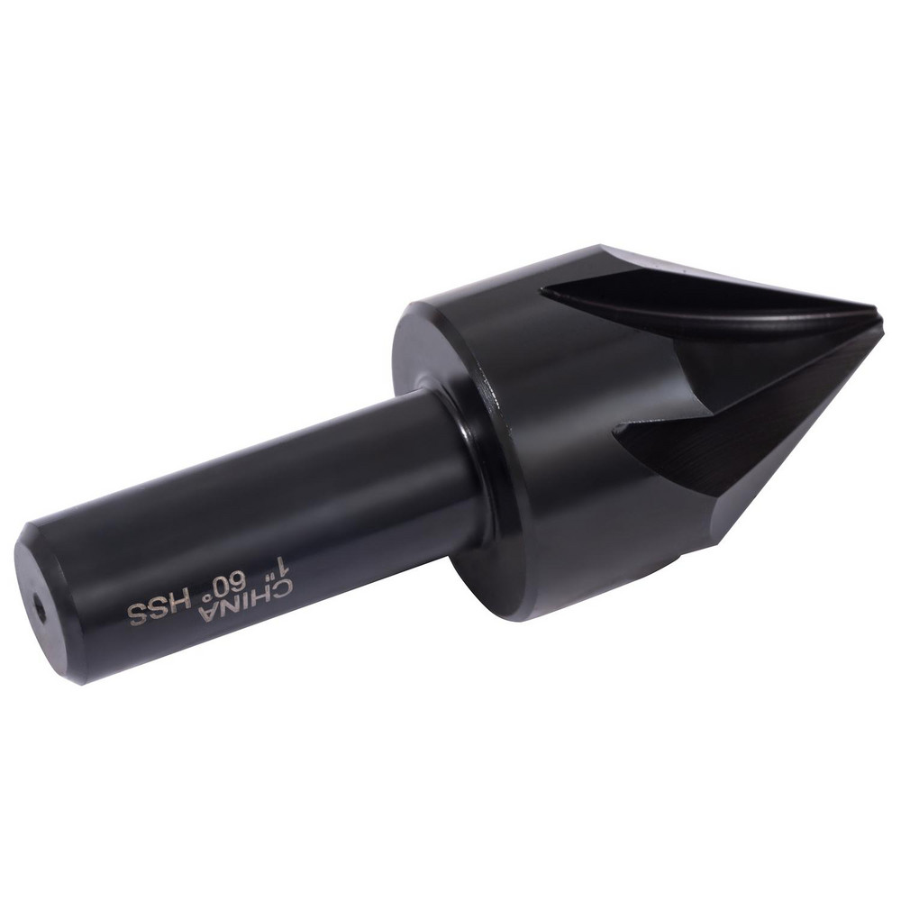 Hertel Countersink: 1" Head Dia, 60.00 deg Included Angle, 6 Flute, High-Speed Steel, Right Hand Cut - GX89330872