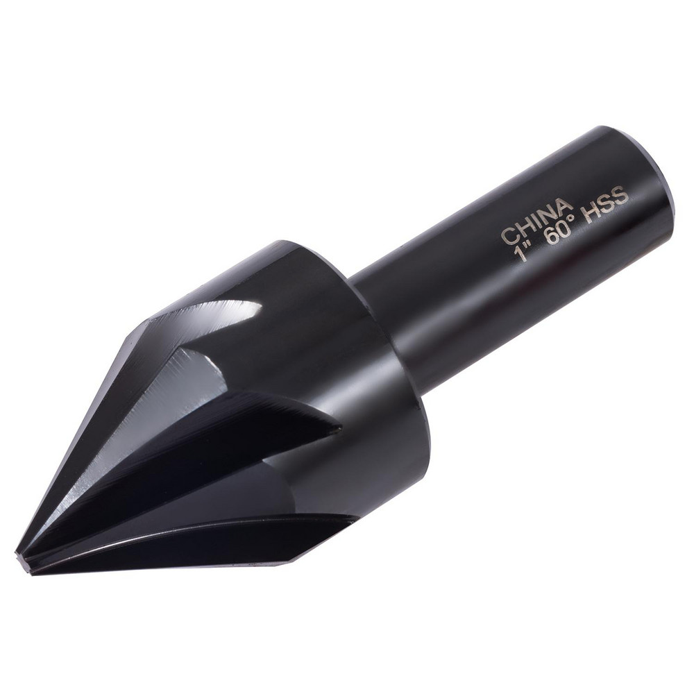 Hertel Countersink: 1" Head Dia, 60.00 deg Included Angle, 6 Flute, High-Speed Steel, Right Hand Cut - GX89330872
