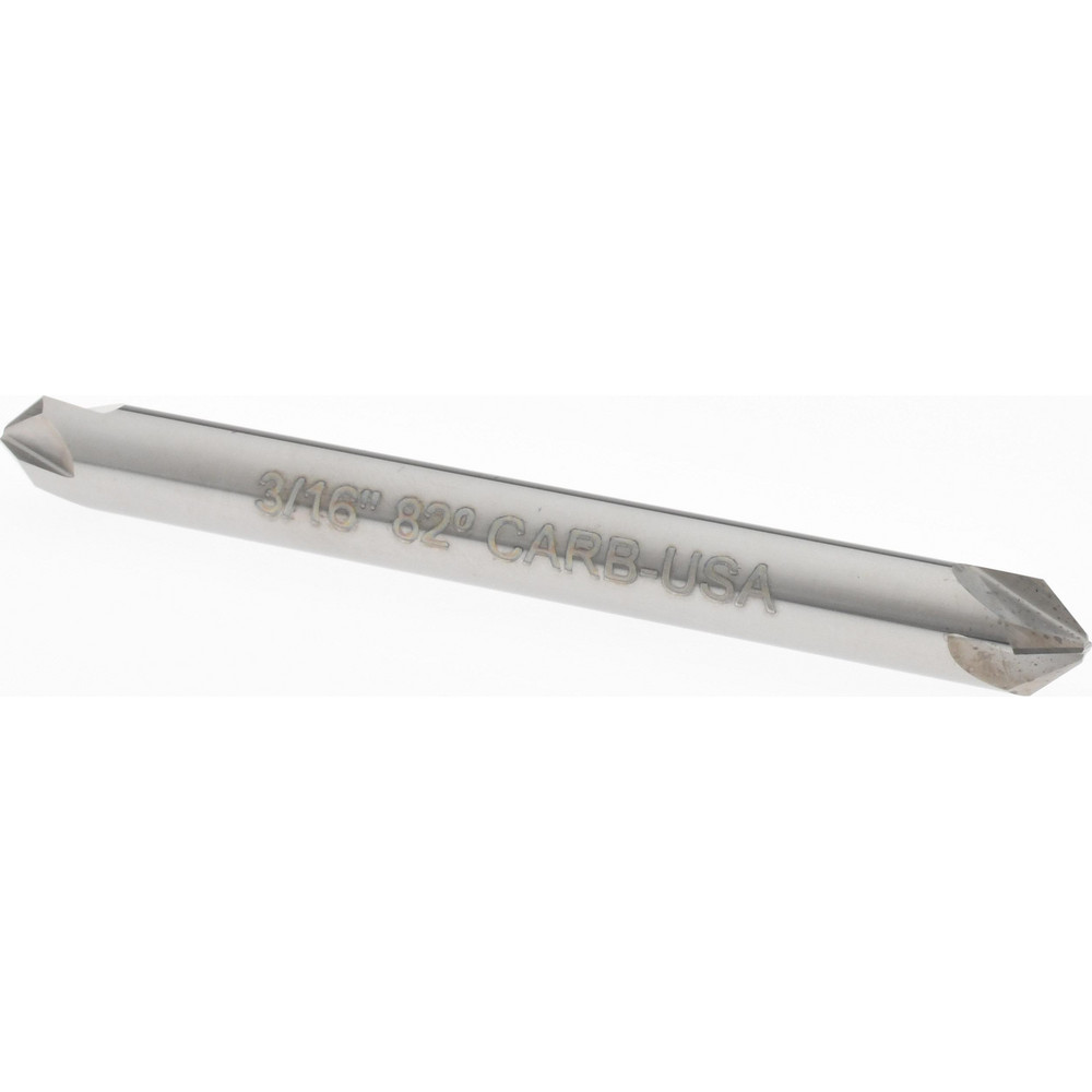 Hertel Countersink: 3/16" Head Dia, 82.00 deg Included Angle, 4 Flute, Solid Carbide, Right Hand Cut - 334-202060