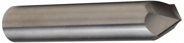 Accupro Chamfer Mill: 1/4" Dia, 1/4" Shank Dia, 90 deg, 4 Flute, Solid Carbide, Double End - 2500001