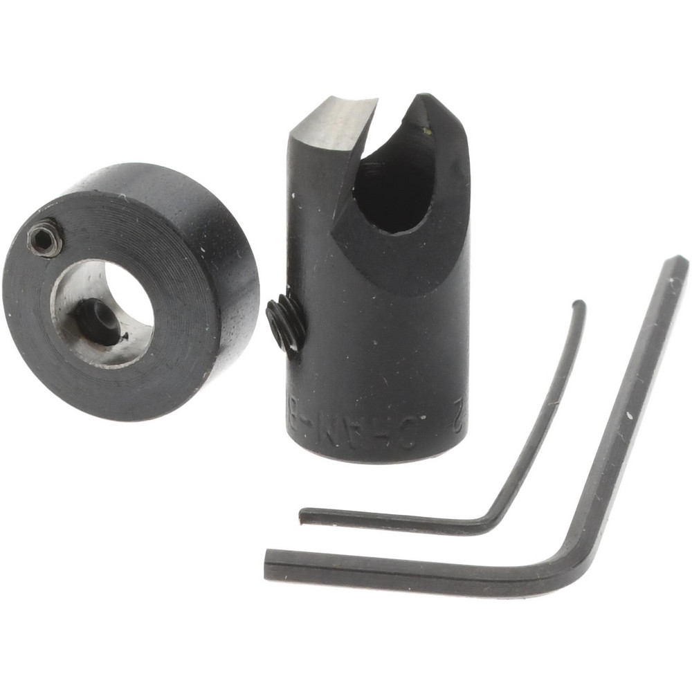 Vernon 1/2" Cutter Dia, Letter M Drill Compatibility, 1/4" Collar Thickness, Adjustable Depth Drill Countersink - CCH-CCH2950
