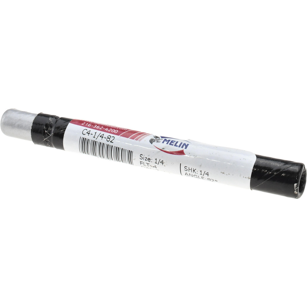 Melin Tool Countersink: 1/4" Head Dia, 82.00 deg Included Angle, 4 Flute, Solid Carbide, Right Hand Cut - 18825
