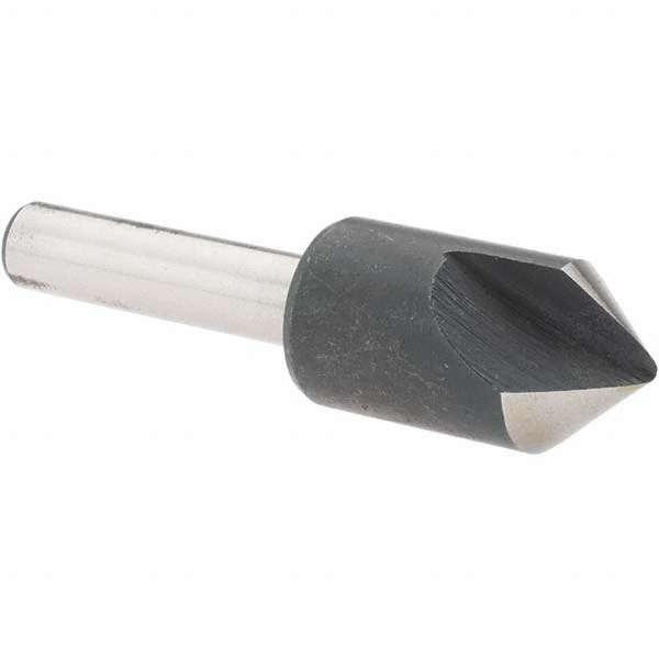 Value Collection Countersink: 1/2" Head Dia, 82.00 deg Included Angle, 1 Flute, High-Speed Steel, Right Hand Cut - 28604