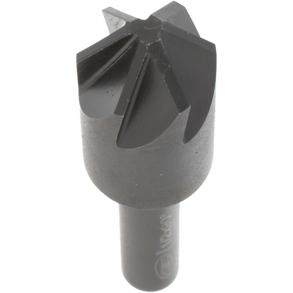 Keo Countersink: 1/2" Head Dia, 90.00 deg Included Angle, 6 Flute, High-Speed Steel, Right Hand Cut - 919-000-381
