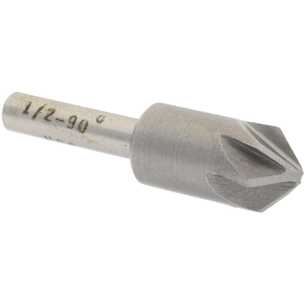 Keo Countersink: 1/2" Head Dia, 90.00 deg Included Angle, 6 Flute, High-Speed Steel, Right Hand Cut - 919-000-381