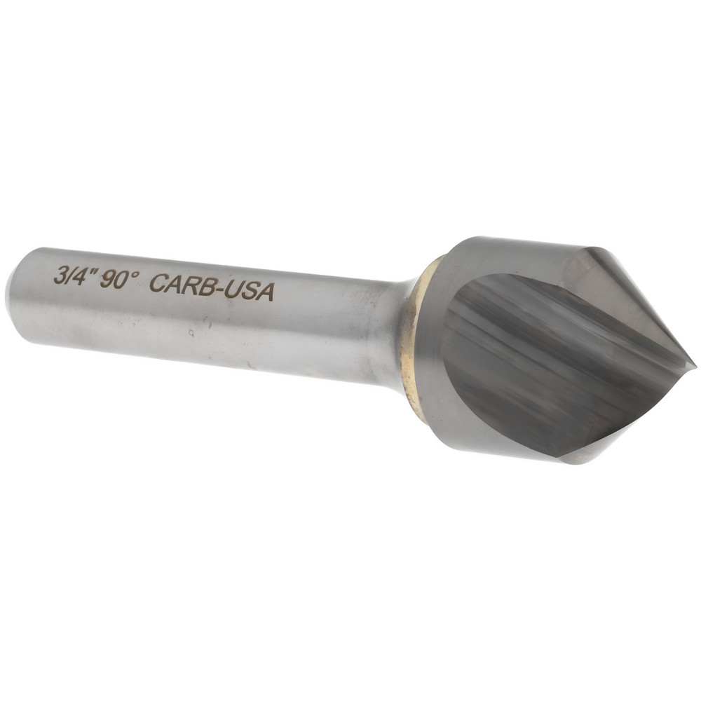 Atrax Countersink: 3/4" Head Dia, 90.00 deg Included Angle, 1 Flute, Solid Carbide, Right Hand Cut - 331-028070