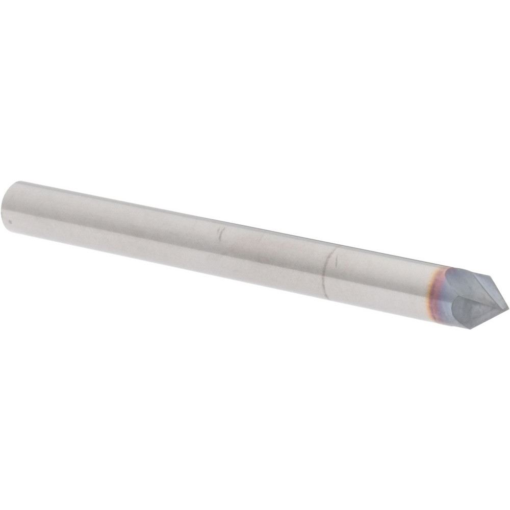 Accupro Chamfer Mill: 3/16" Dia, 3/16" Shank Dia, 82 deg, 2 Flute, Solid Carbide, Single End - 2500199