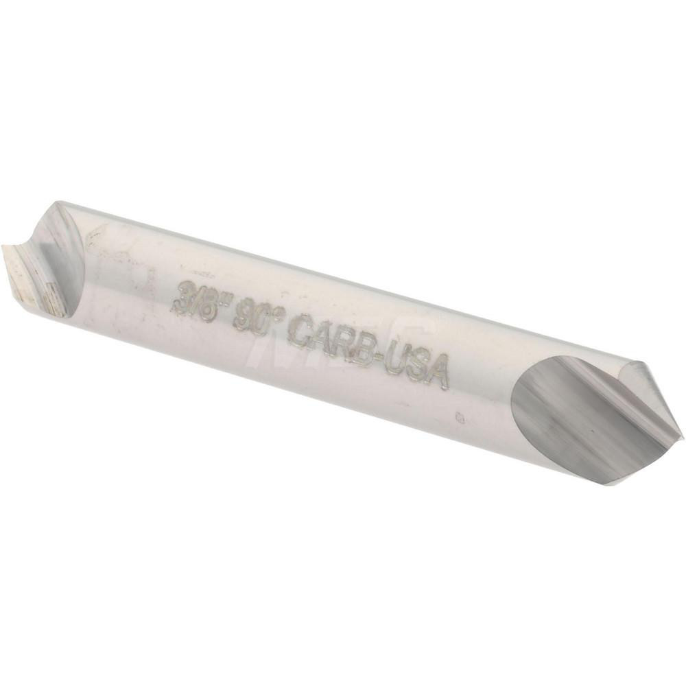 Hertel Countersink: 3/8" Head Dia, 90.00 deg Included Angle, 1 Flute, Solid Carbide, Right Hand Cut - 331-205070