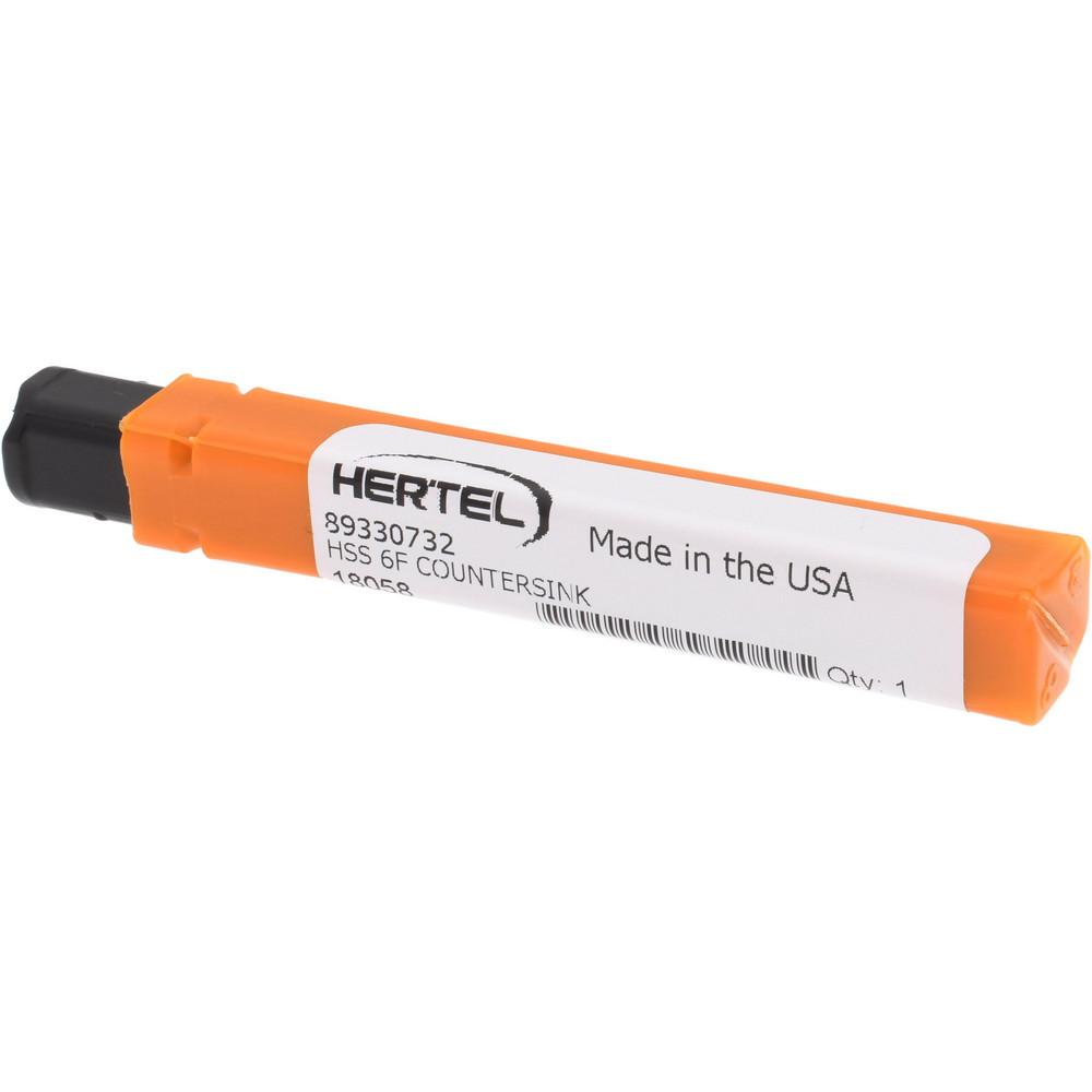 Hertel Countersink: 3/16" Head Dia, 60.00 deg Included Angle, 6 Flute, High-Speed Steel - GX89330732