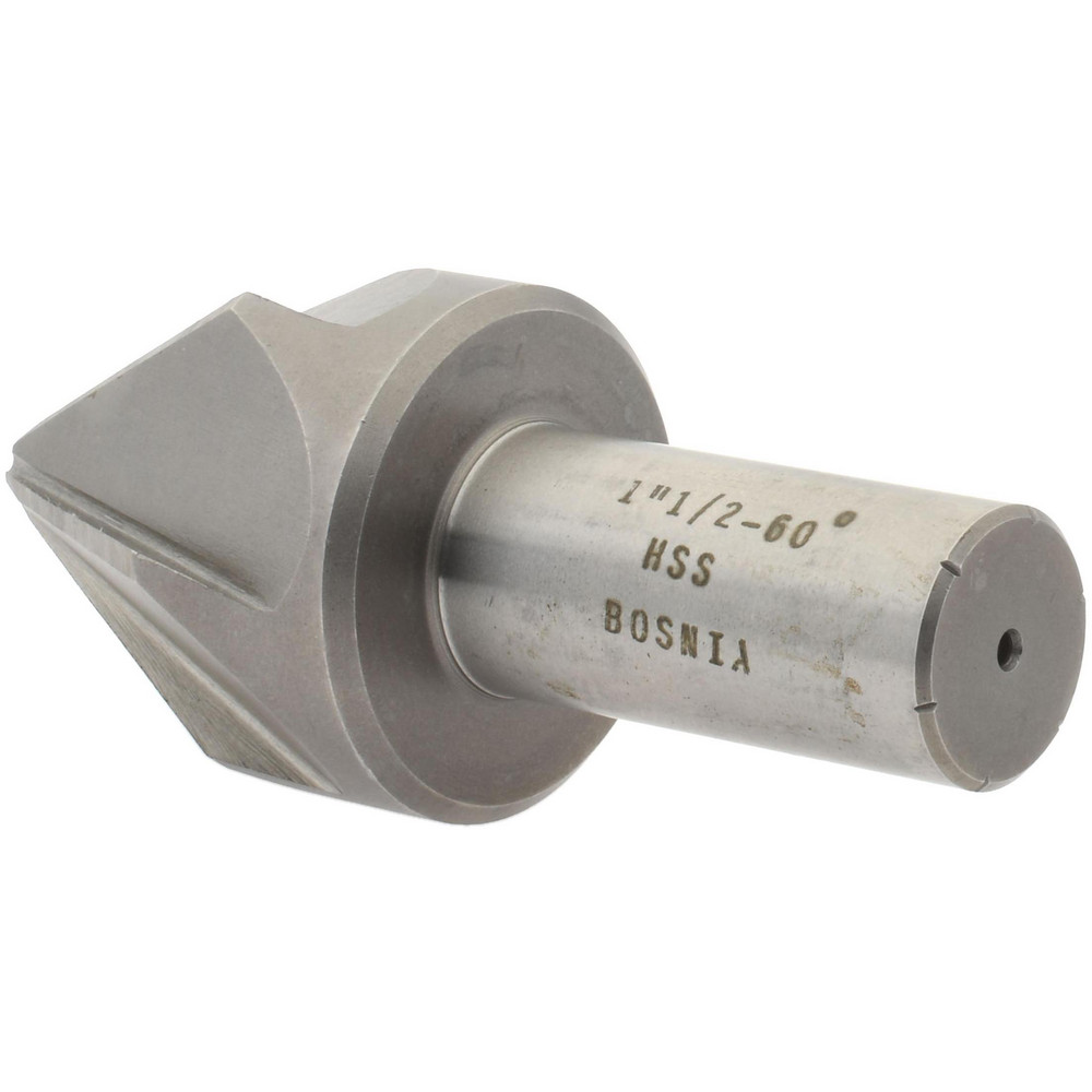 Value Collection Countersink: 1-1/2" Head Dia, 60.00 deg Included Angle, 6 Flute, High-Speed Steel, Right Hand Cut - SC2060132