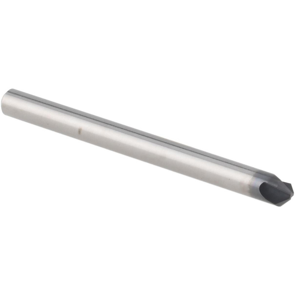 Accupro Chamfer Mill: 1/2" Dia, 1/2" Shank Dia, 90 deg, 4 Flute, Solid Carbide, Single End - E599943853
