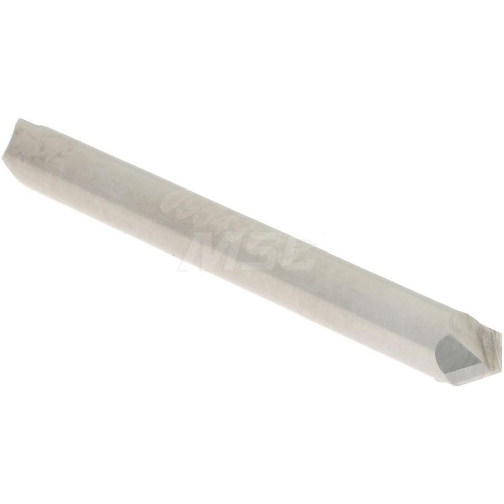 Accupro Chamfer Mill: 1/8" Dia, 1/8" Shank Dia, 90 deg, 2 Flute, Solid Carbide, Double End - 2500004