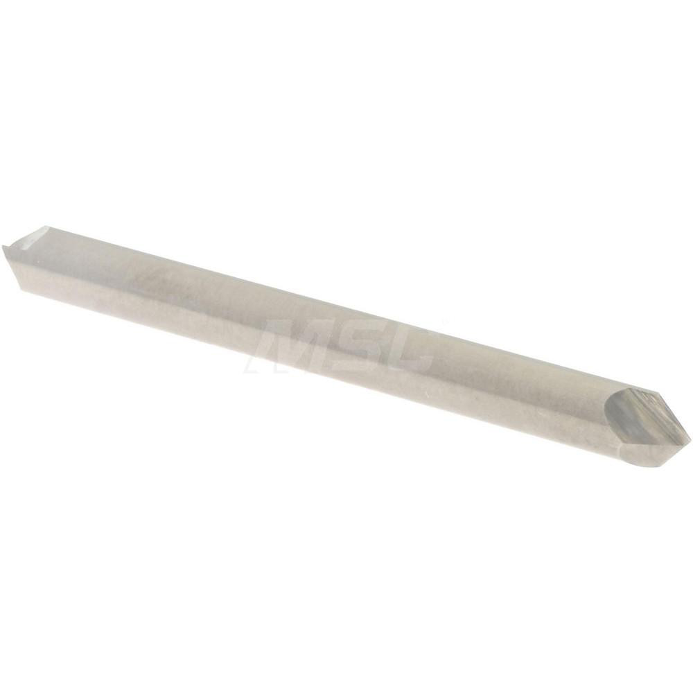 Accupro Chamfer Mill: 1/8" Dia, 1/8" Shank Dia, 90 deg, 2 Flute, Solid Carbide, Double End - 2500004