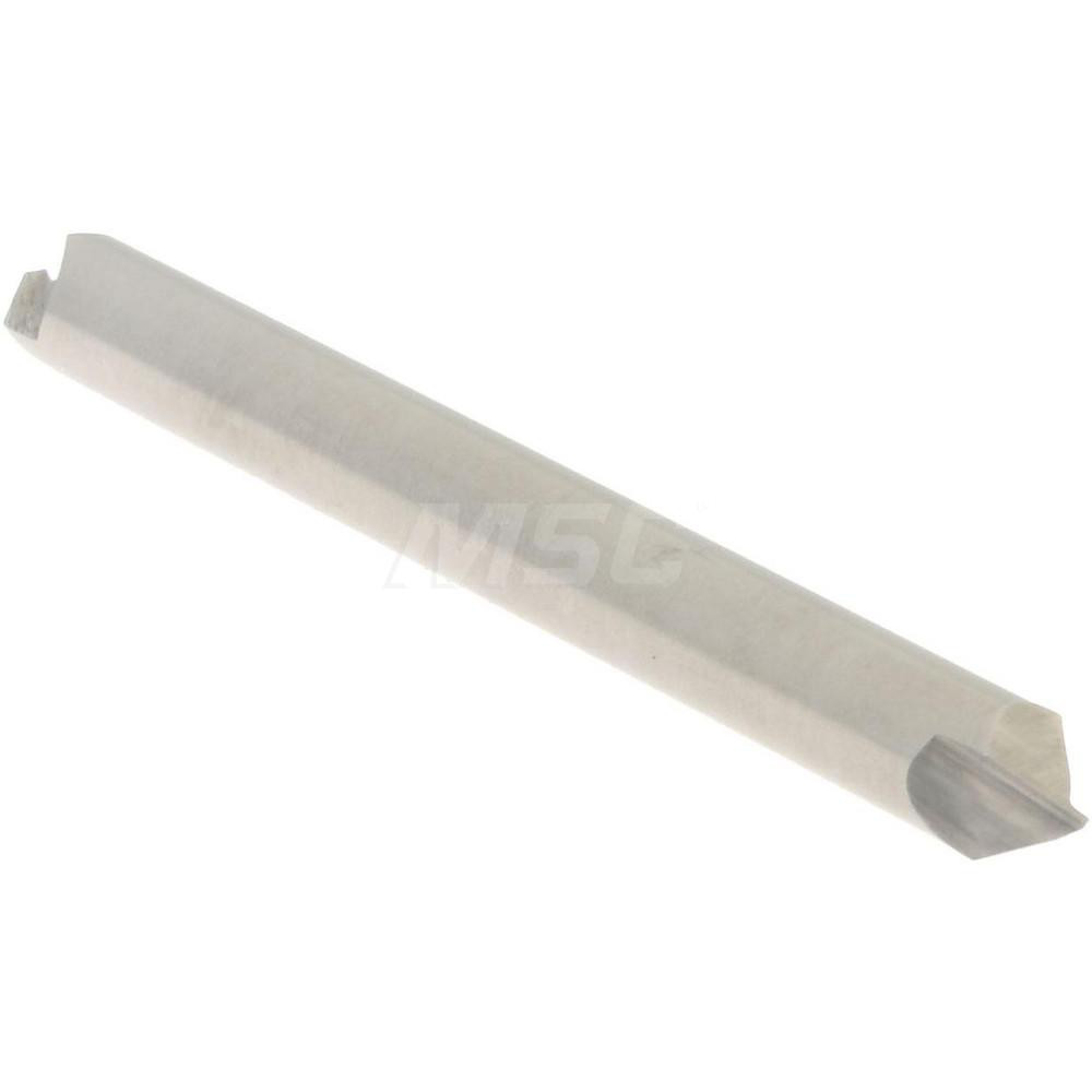 Accupro Chamfer Mill: 1/8" Dia, 1/8" Shank Dia, 90 deg, 2 Flute, Solid Carbide, Double End - 2500004