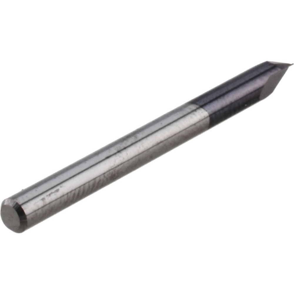 Harvey Tool Chamfer Mill: 1/8" Dia, 1/8" Shank Dia, 50 deg, 2 Flute, Solid Carbide, Single End - 18725-C3