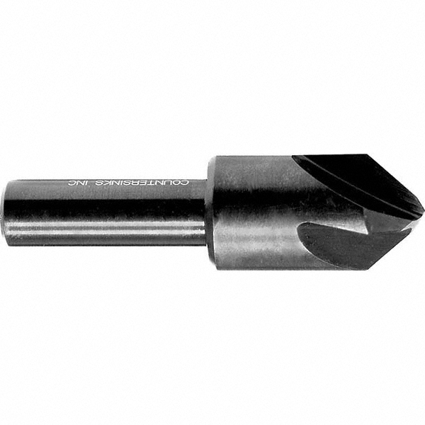 Hertel Countersink: 1/8" Head Dia, 110.00 deg Included Angle, 4 Flute, High-Speed Steel - 18720