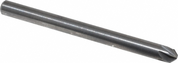 Hertel Countersink: 1/8" Head Dia, 110.00 deg Included Angle, 4 Flute, High-Speed Steel - 18720