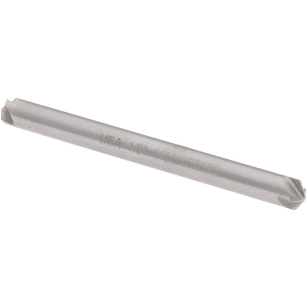 Hertel Countersink: 1/8" Head Dia, 110.00 deg Included Angle, 4 Flute, High-Speed Steel - 18720