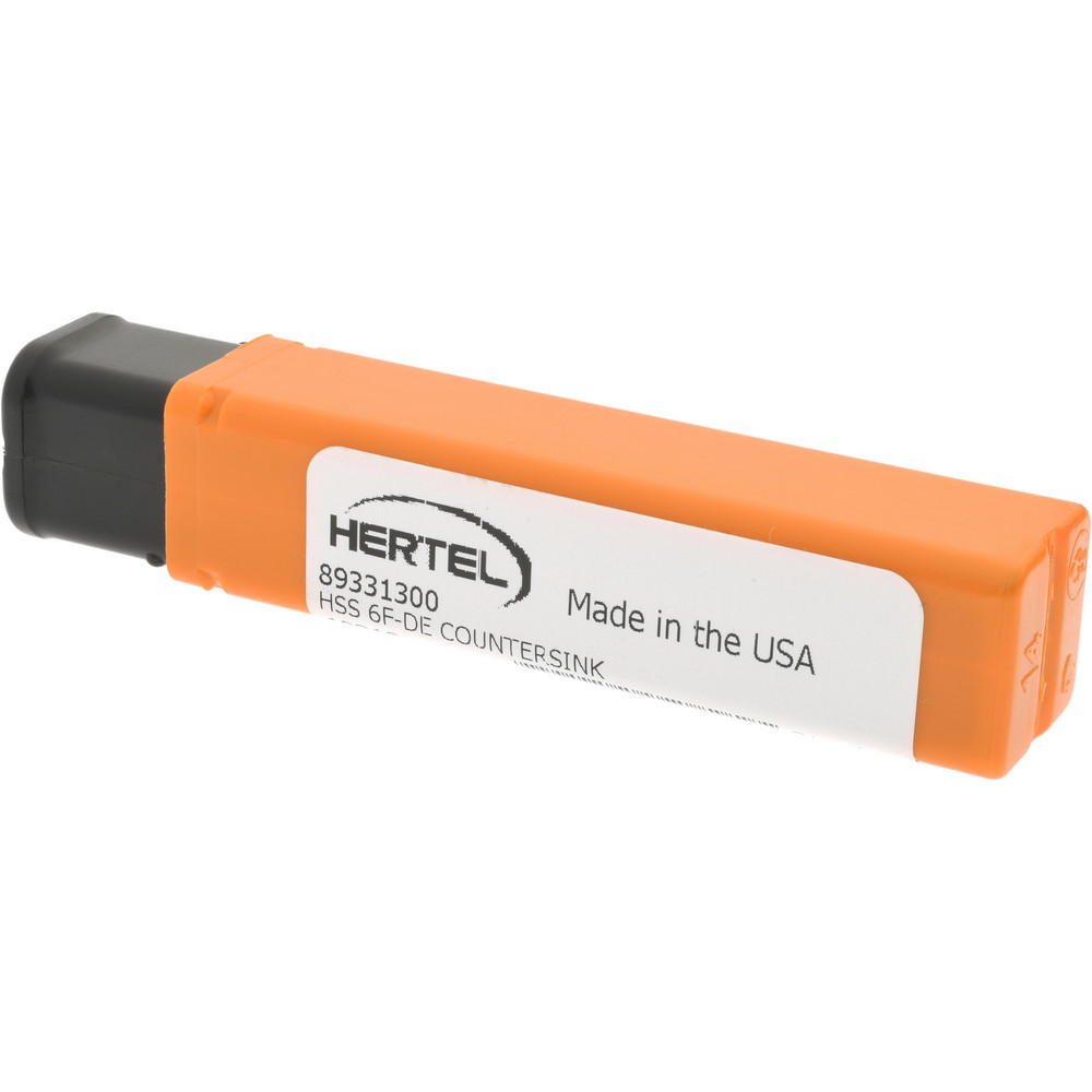 Hertel Countersink: 1/2" Head Dia, 100.00 deg Included Angle, 6 Flute, High-Speed Steel, Right Hand Cut - GX89331300