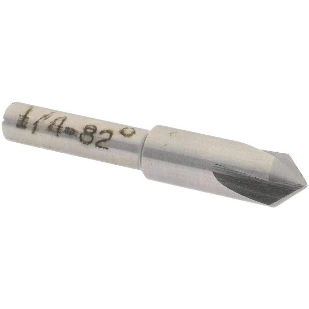 M.A. Ford® Countersink: 1/4" Head Dia, 82.00 deg Included Angle, 3 Flute, High-Speed Steel, Right Hand Cut - 92025002