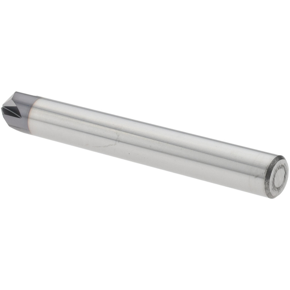 Harvey Tool Chamfer Mill: 5/16" Dia, 5/16" Shank Dia, 90 deg, 4 Flute, Solid Carbide, Single End - 873245-C3