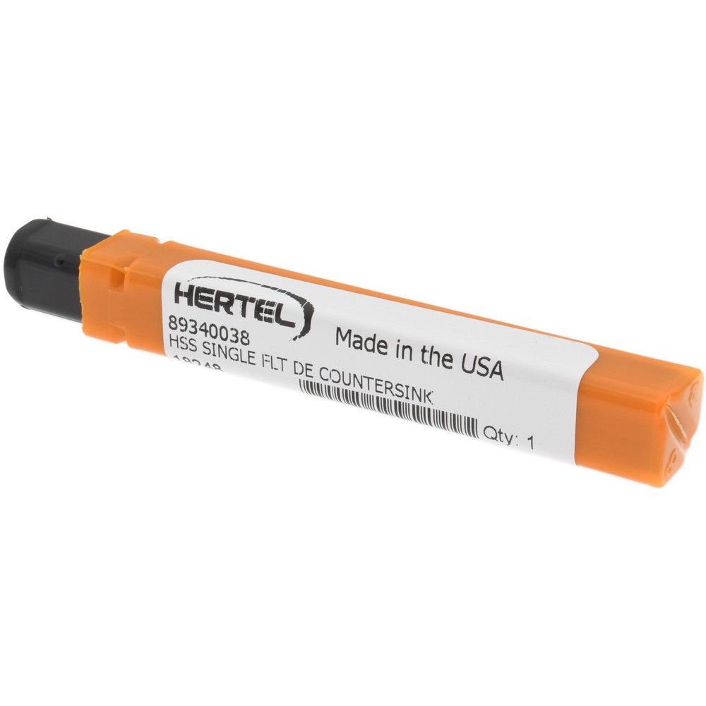 Hertel Countersink: 1/8" Head Dia, 60.00 deg Included Angle, 1 Flute, High-Speed Steel, Right Hand Cut - GX89340038
