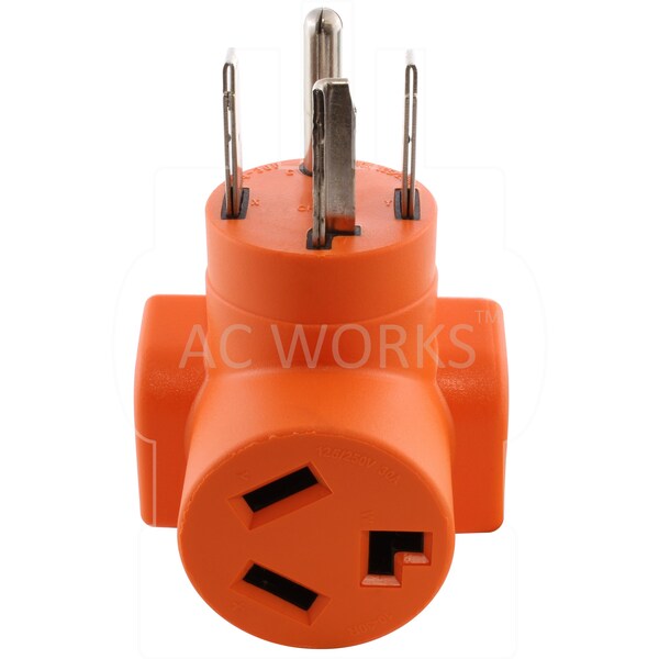 Ac Works 4-Prong NEW Dryer Plug to 3-Prong OLD Dryer Socket Adapter - AD14301030
